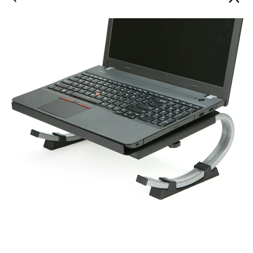 Mind Reader Monitor Stand Riser, Adjustable Anti-Slip, Ventilated Rectangle Meta